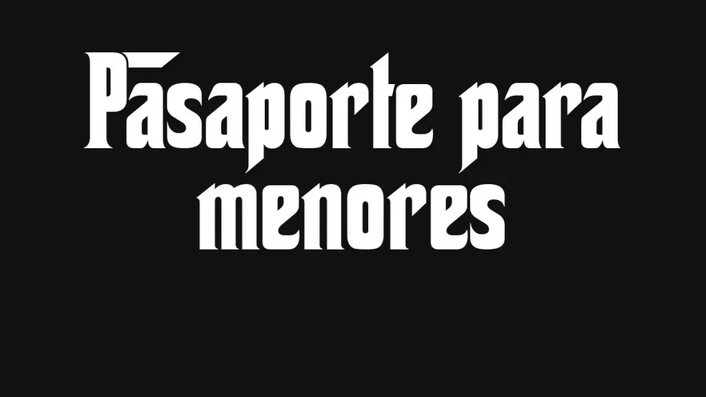 Pasaporte Para Menores